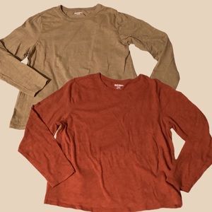 2/$8 *NEVER WORN* Two (2) Old Navy EveryWear Slub-Knit Long-Sleeved Tee-M Petite